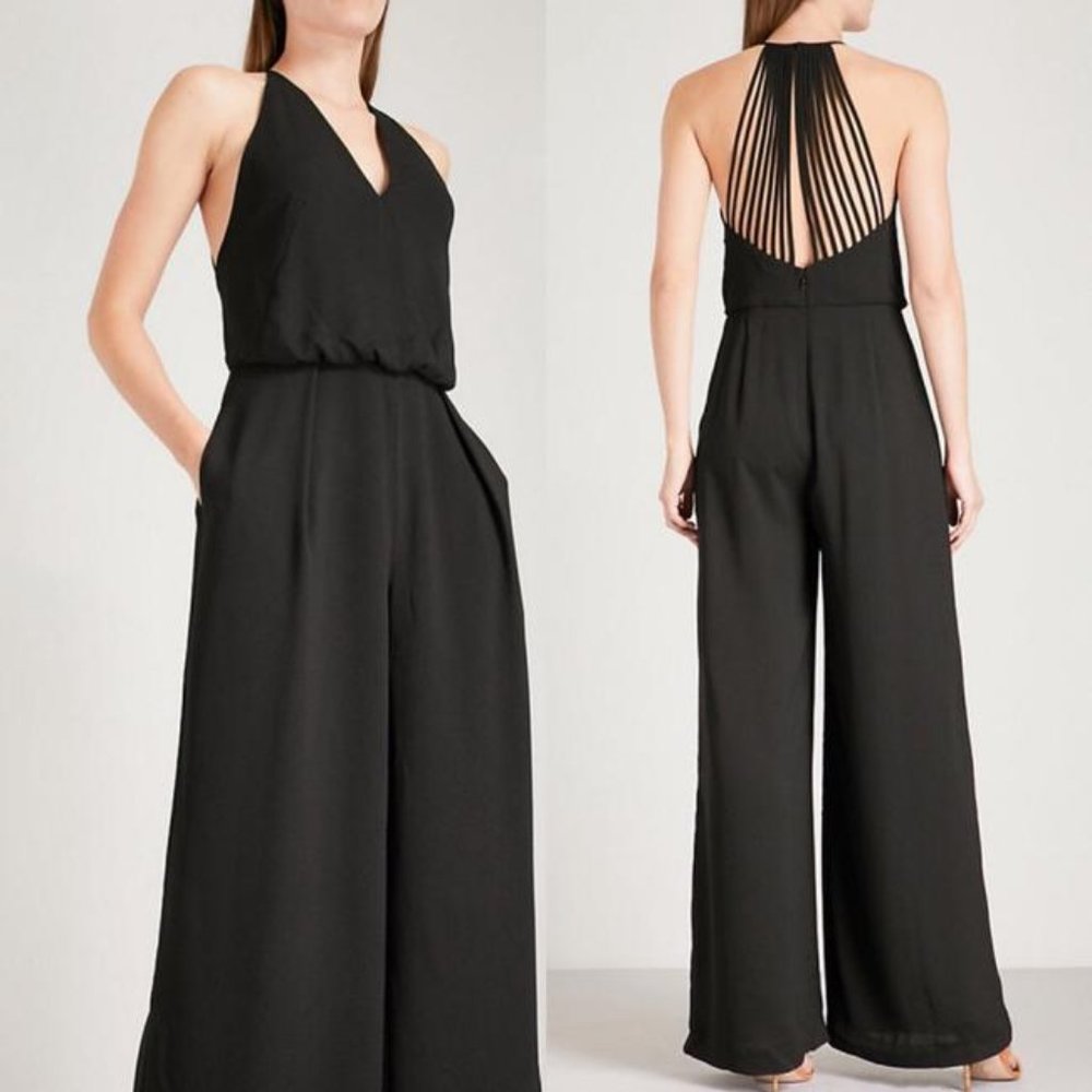 REISS Strappy Back Wide Leg Jumpsuit